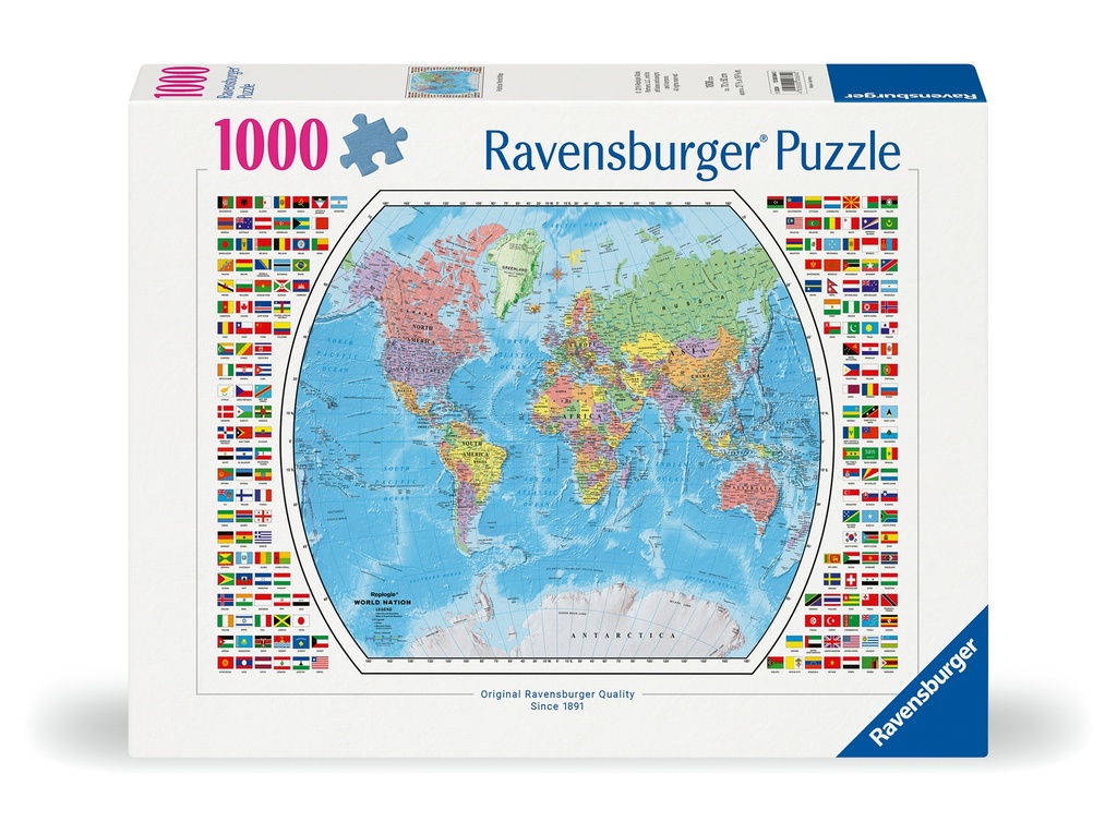 Political World Map 1000pc Puzzle - Ravensburger