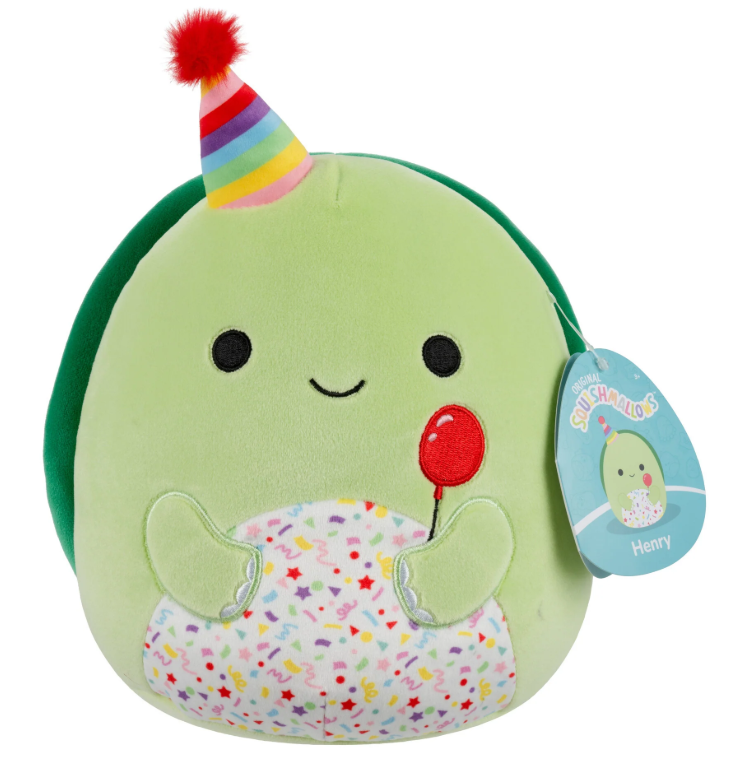 Henry the Green Turtle 7.5 inch Squishmallows Celebration Assortment
