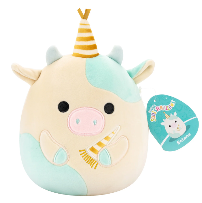 Belana the Blue Cow 7.5 inch Squishmallows Celebration Assortment