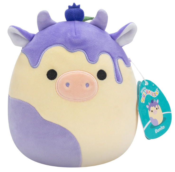 Benito the Blueberry Cheesecake Cow 7.5 inch Squishmallows