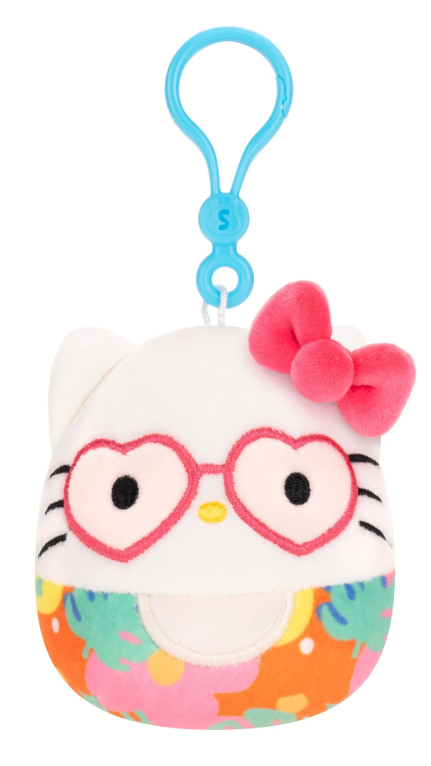Hello Kitty 3.5 inch Squishmallows Clips Hello Kitty and Friends Tropical Food Treats Assortment