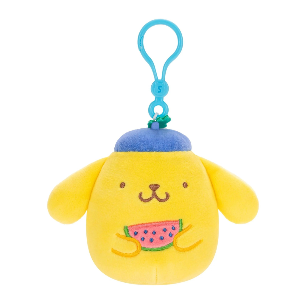 Pompompurin 3.5 inch Squishmallows Clips Hello Kitty and Friends Tropical Food Treats Assortment