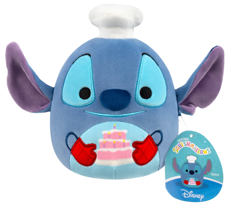 Disney Stitch Holding Cake 6.5 inch Squishmallows