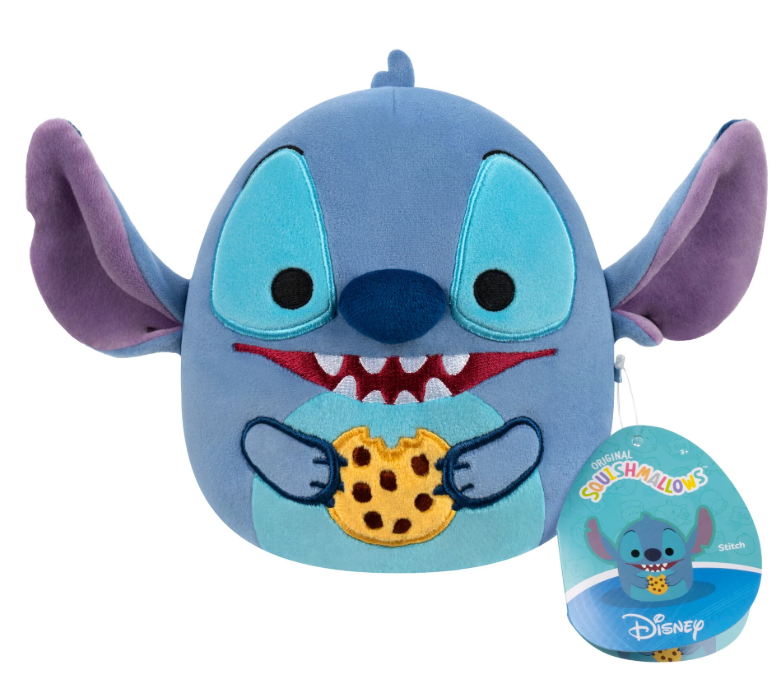 Disney Stitch Holding Cookie 6.5 inch Squishmallows