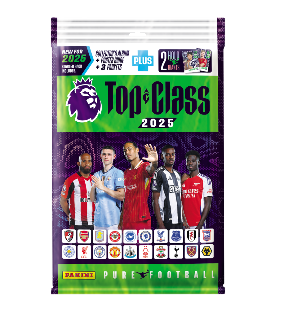 Panini EPL Top Class Pure Football 2025 Soccer Trading Cards - Starter Pack