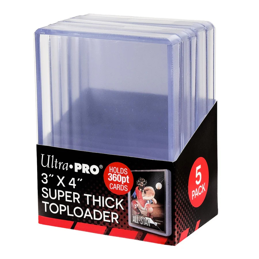 Ultra Pro - Super Thick (360pt) Top Loader 3"x4" Clear 5 Pack