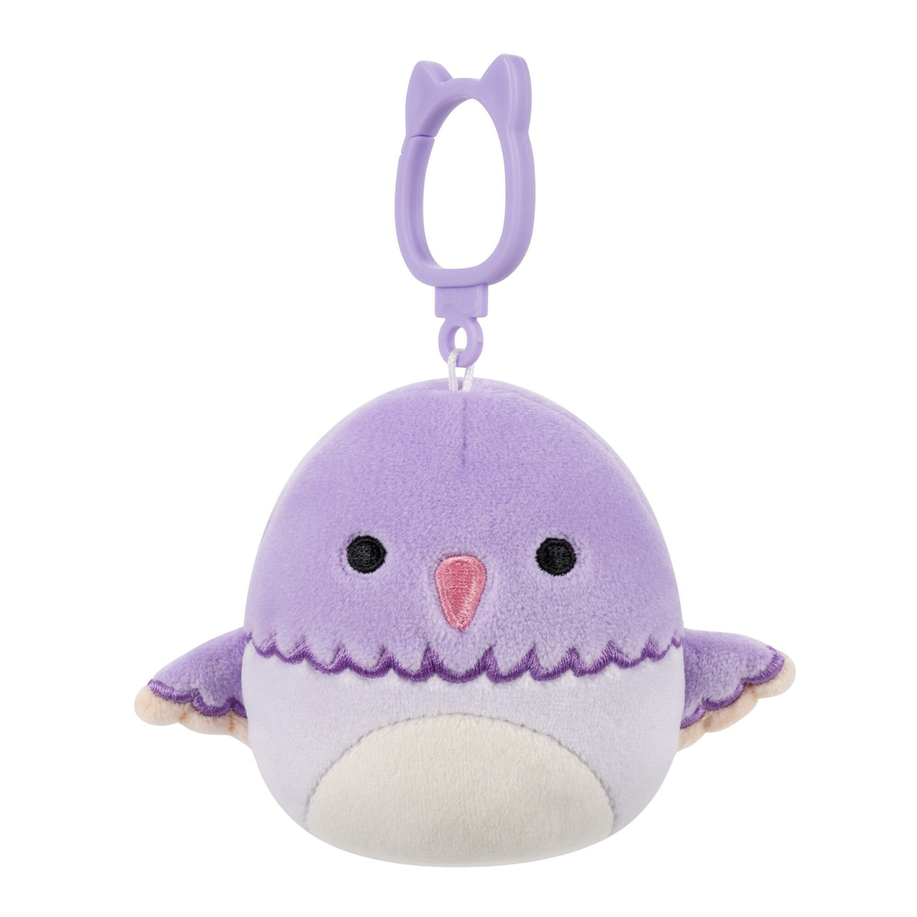 Charmaine the Purple Hummingbird 3.5 inch Squishmallows Clips