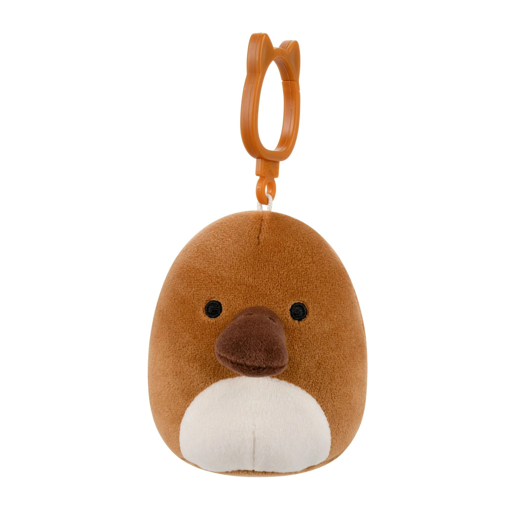 Santino the Brown Platypus 3.5 inch Squishmallows Clip-On 
