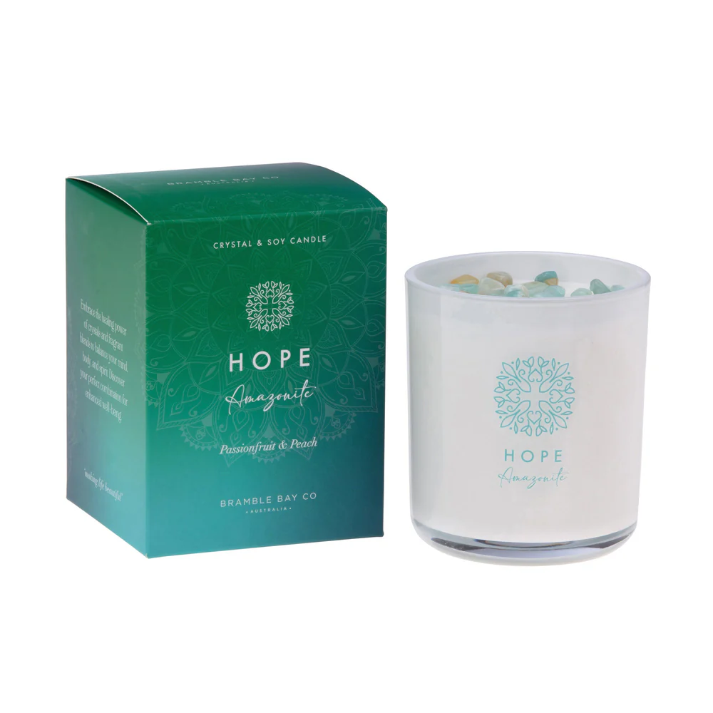 Crystal Boho 300g Soy Candle - Hope - Bramble Bay Co