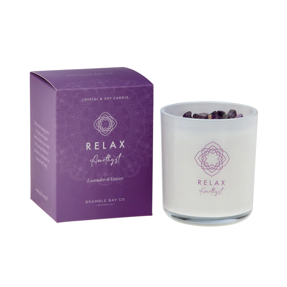 Crystal Boho 300g Soy Candle - Relax - Bramble Bay Co