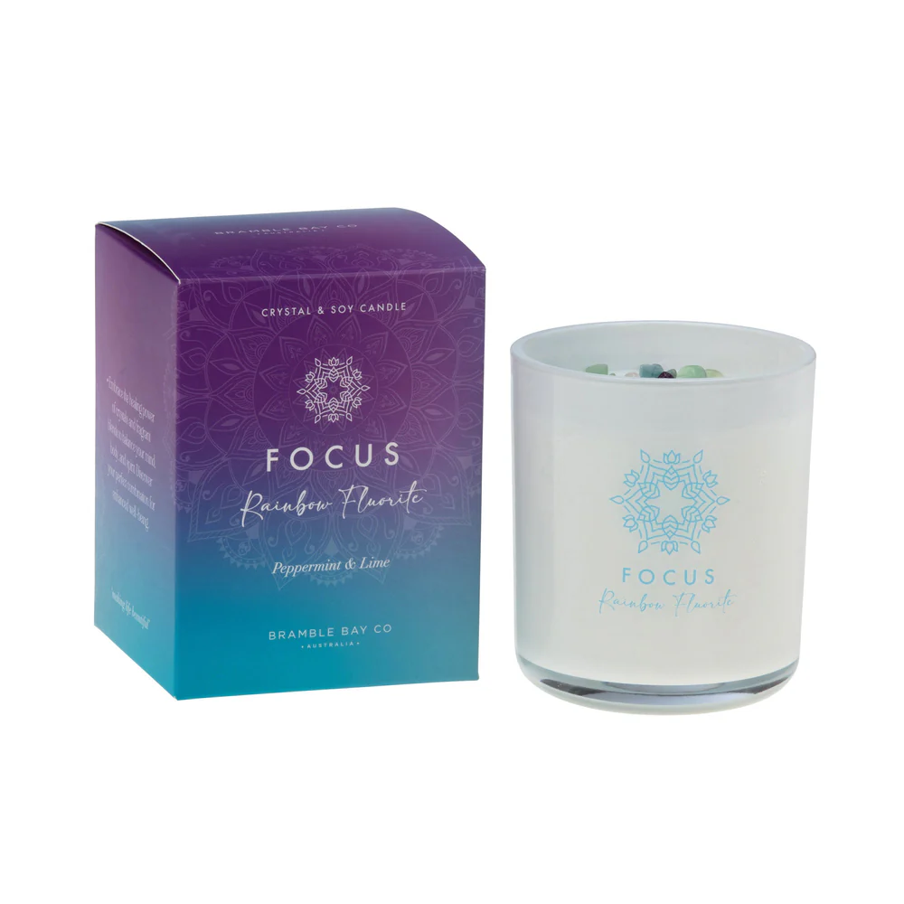 Crystal Boho 300g Soy Candle - Focus - Bramble Bay Co