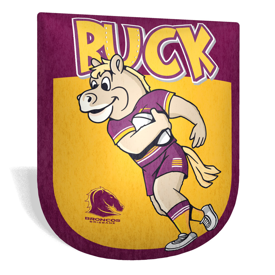 NRL Brisbane Broncos Retro Cushion