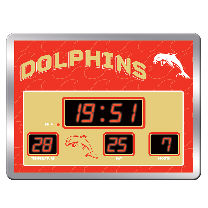 NRL Dolphins LED Scoreboard Clock