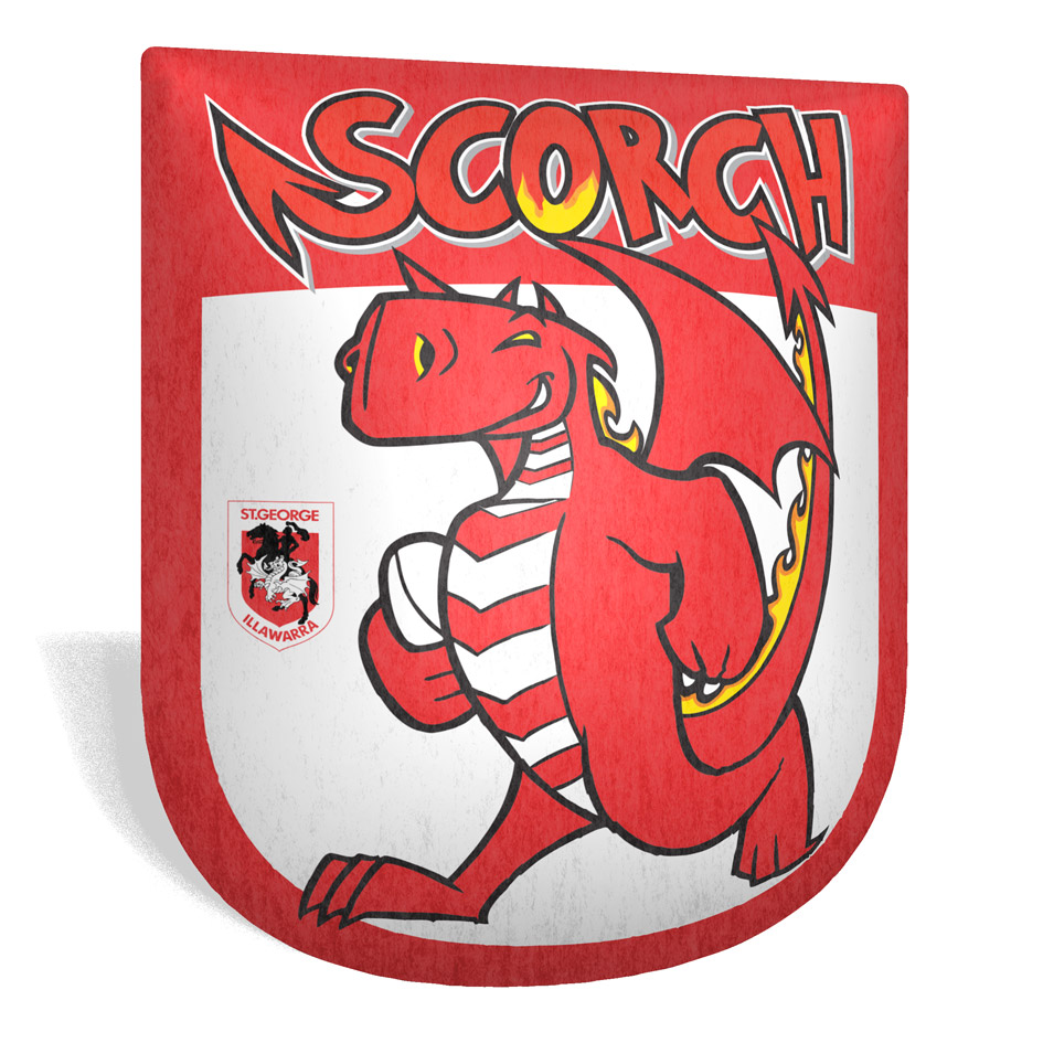 NRL St. George Illawarra Dragons Retro Cushion