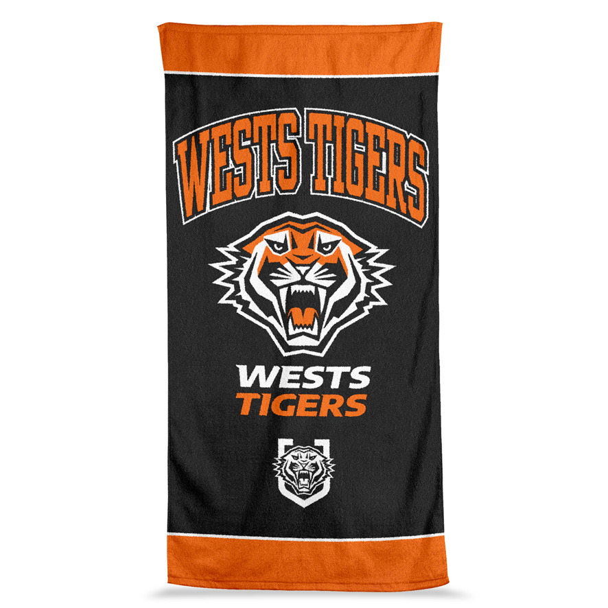NRL West Tigers Jumbo Beach Towel