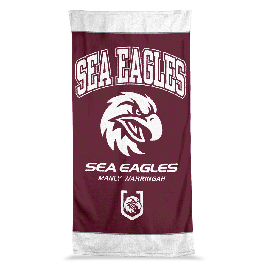 NRL Manly Warringah Sea Eagles Jumbo Beach Towel