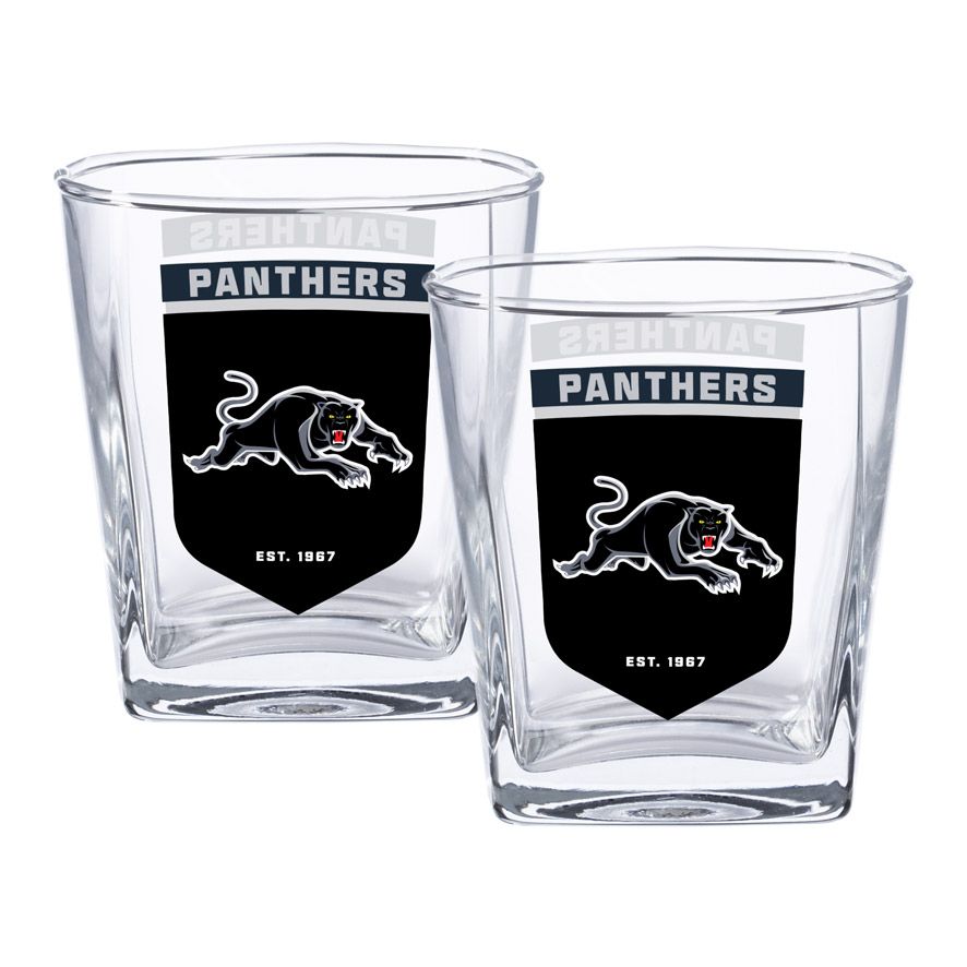 NRL Penrith Panthers Spirit Glasses 2pk