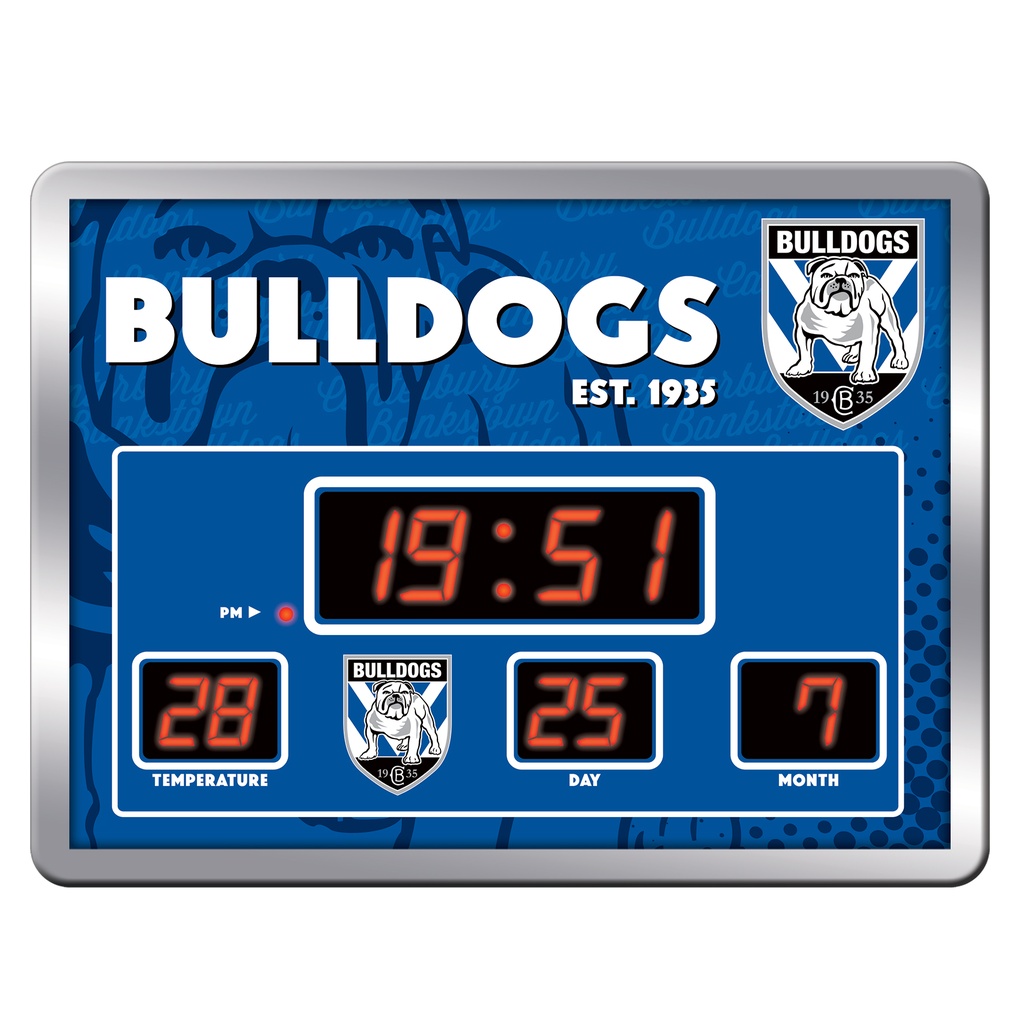 NRL Canterbury-Bankstown Bulldogs LED Scoreboard Clock