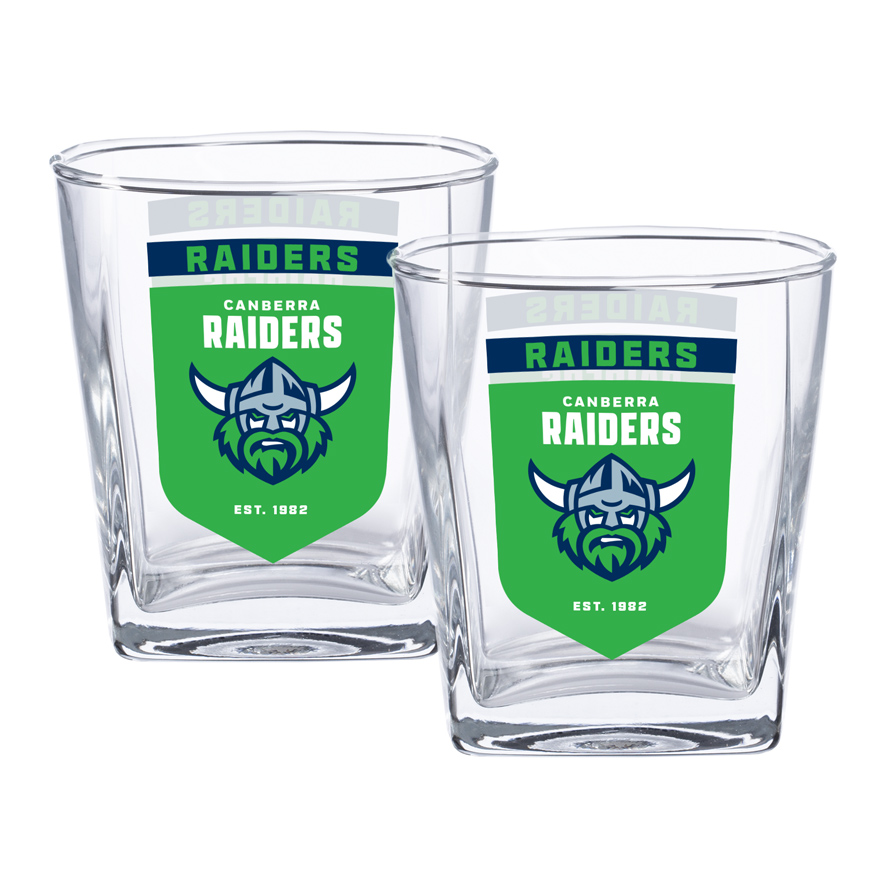 NRL Canberra Raiders Spirit Glasses 2pk