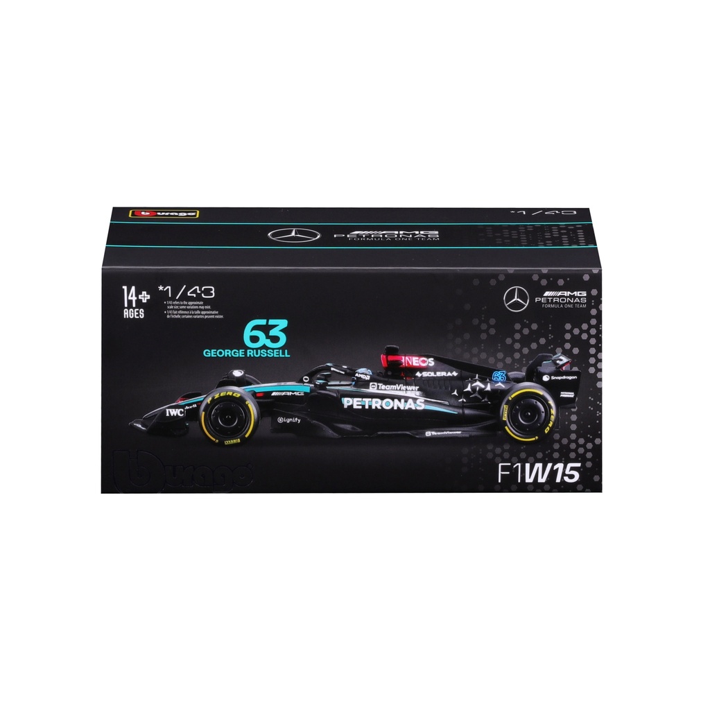 Bburago F1 1:43 Mercedes W15 - George Russell #63 2024 Die-cast Model (#43638209R)