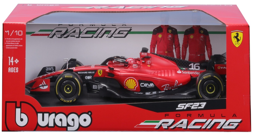 Bburago F1 1:18 Ferrari SF-23 - Charles Leclerc #16 2023 Die-cast Model (#43616812L)
