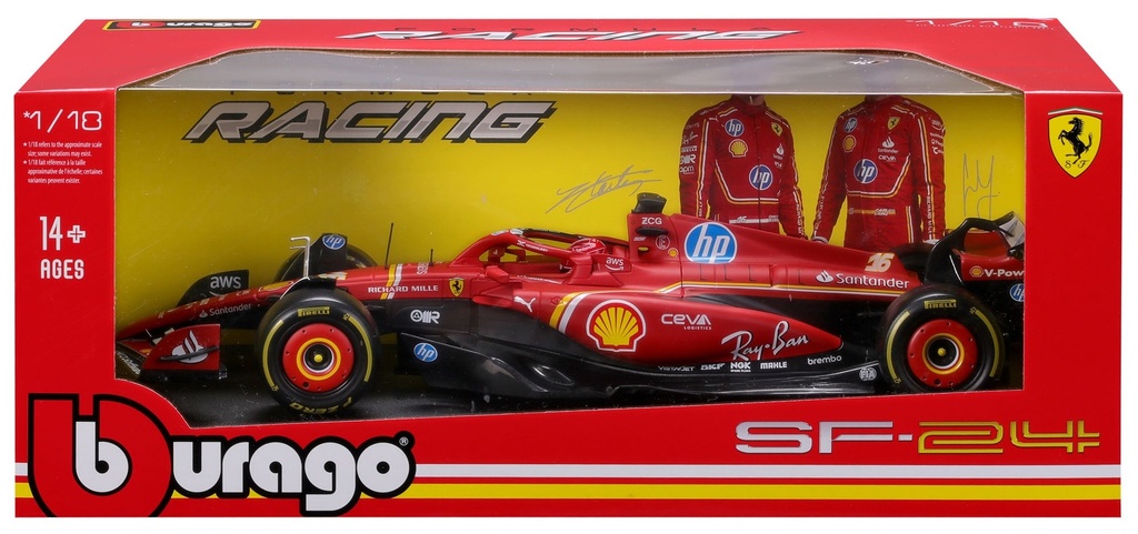 Bburago F1 1:18 Ferrari SF-24 - Charles Leclerc #16 2024 Die-cast Model (#43616815L)