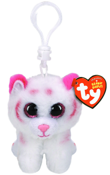 Tabor the Pink and White Tiger - Ty Beanie Boos Clips