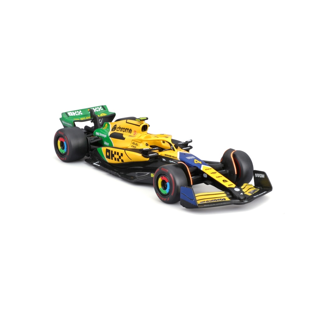 Bburago F1 2024 McLaren Senna Livery Driver #4 Lando Norris Without Helmet WB 1:43 Scale
