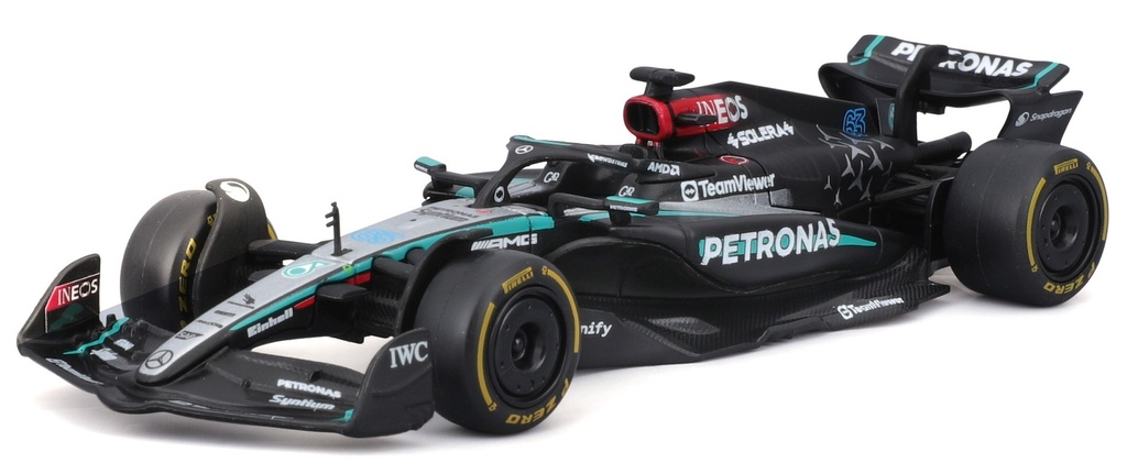 Bburago F1 2024 Mercedes AMG W15 #63 George Russell without Helmet 1:43 Scale F-1  WB