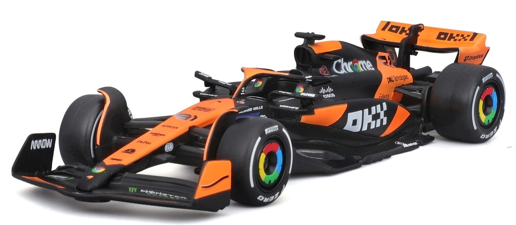 Bburago F1 McLaren MCL 38 #81 WB Oscar Piastri without Helmet 1:43 Scale Diecast Model 2024 F-1 