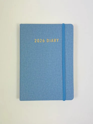 2026 Diary A5 Day-To-A-Page (DTP) Powder Blue - Ozcorp