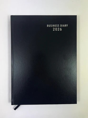 2026 Diary A4 Week-To-A-View (WTV) Business Basic Black - Ozcorp  