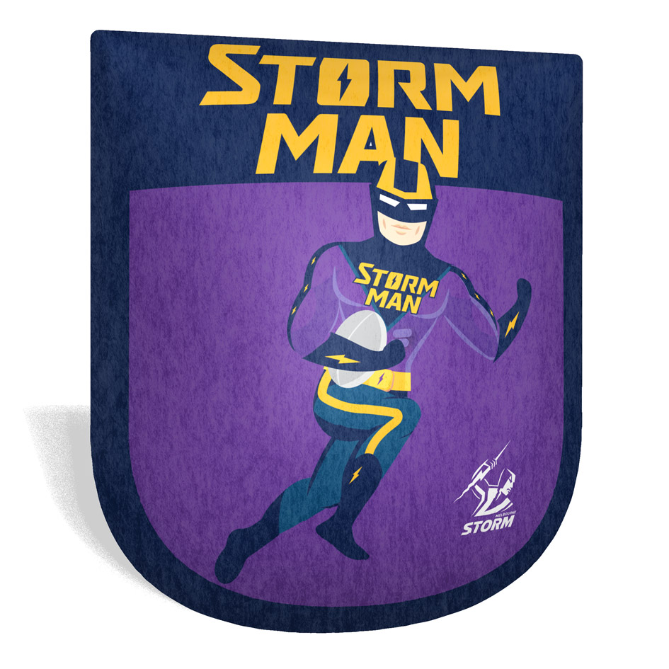 NRL Melbourne Storm Retro Cushion 