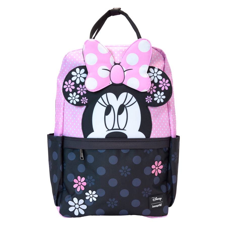 Disney - Minnie Mouse Floral Rock the Dots Nylon Full-Size Backpack - Loungefly