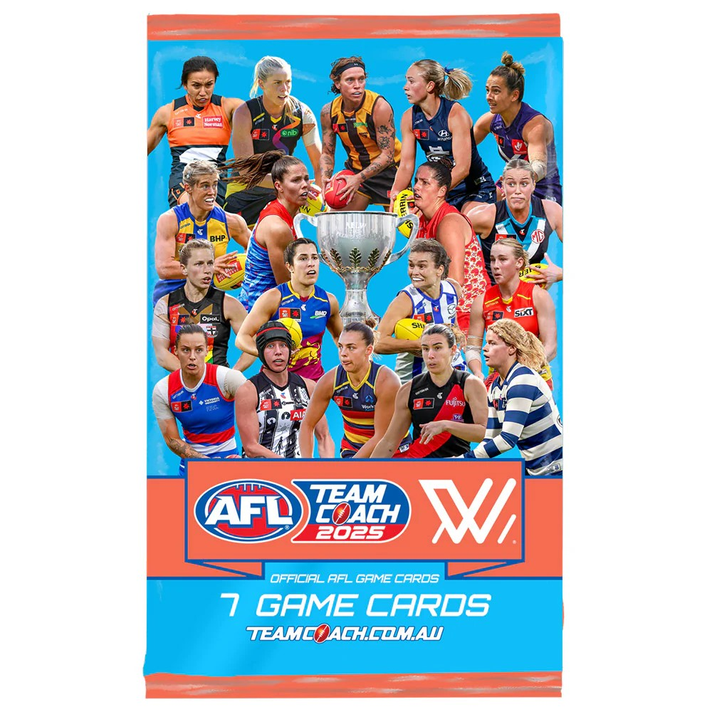 2025 AFLW TeamCoach Footy Cards Booster Pack