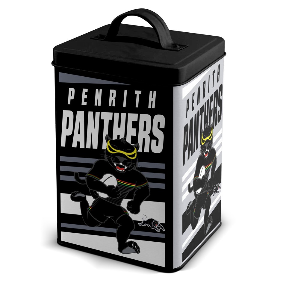 NRL Penrith Panthers Retro Mascot Cookie Tin