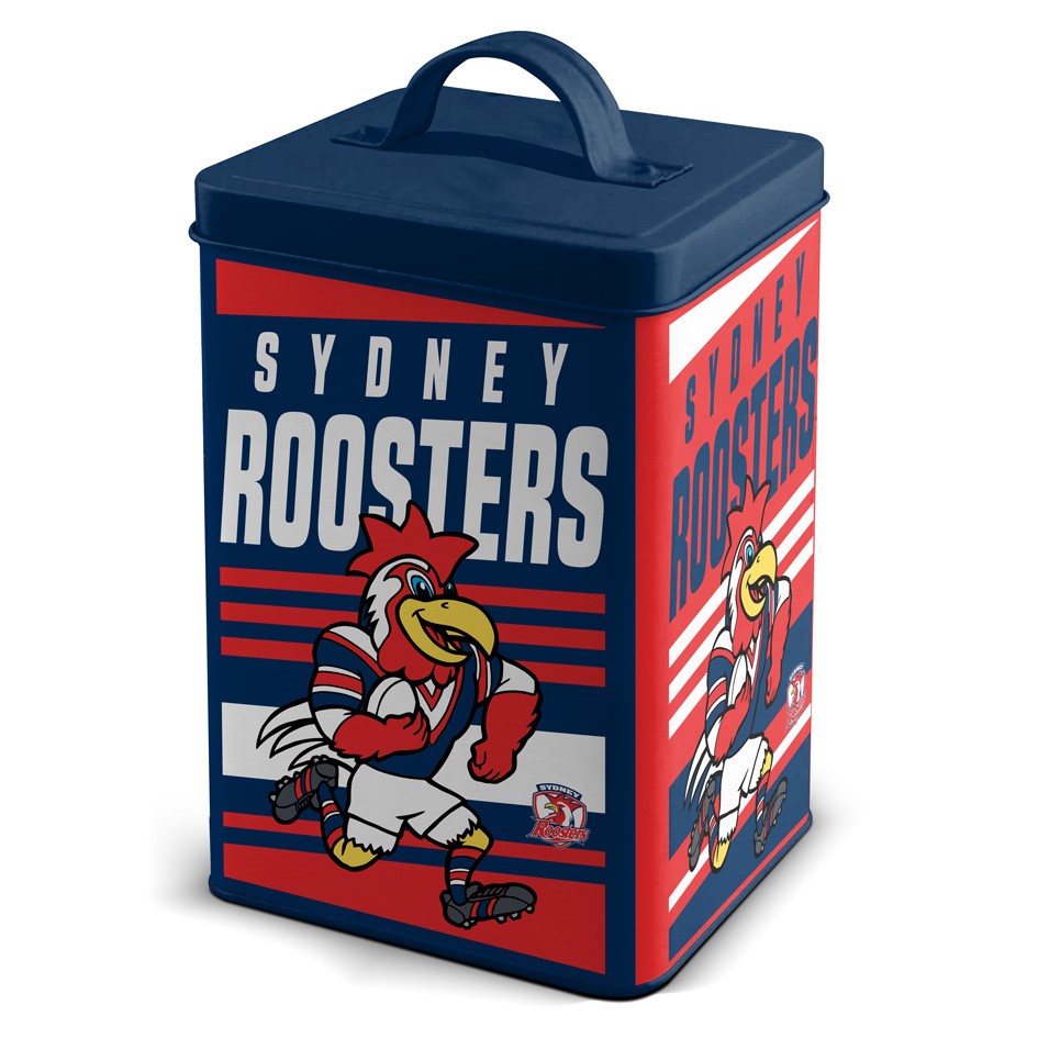 NRL Sydney Roosters Retro Mascot Cookie Tin