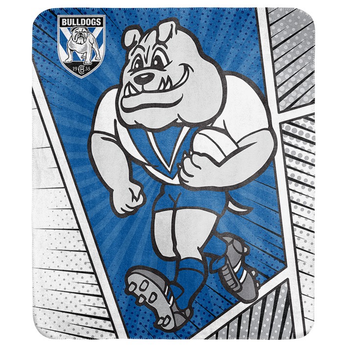 NRL Canterbury-Bankstown Bulldogs Coral Fleece Throw