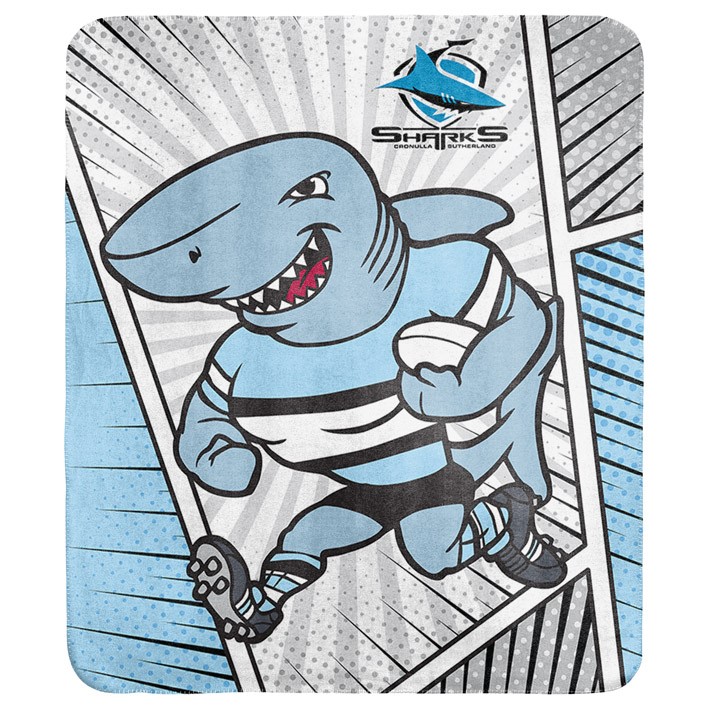 NRL Cronulla-Sutherland Sharks Coral Fleece Throw
