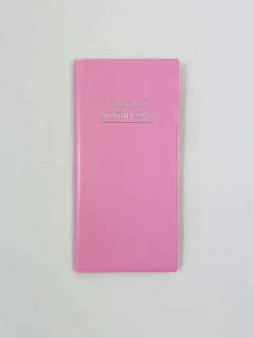 2026/2027 Purse Diary Month-To-View (MTV) Softcover Pink - Ozcorp