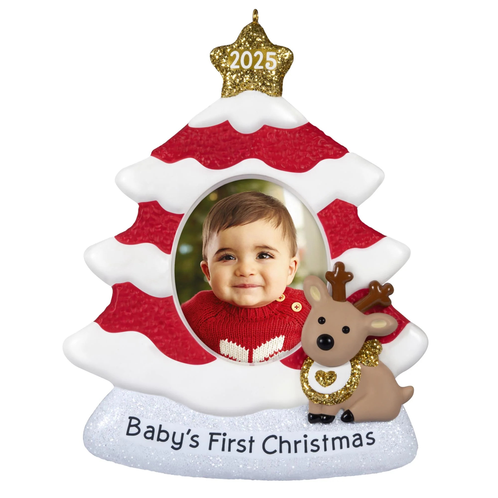 Baby's First Christmas Photo Holder - 2025 Hallmark Keepsake Christmas Ornament 