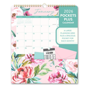 2026 12-Month Pockets Plus Calendar (January 2026 to December 2026) Bella Flora - Orange Circle Studio