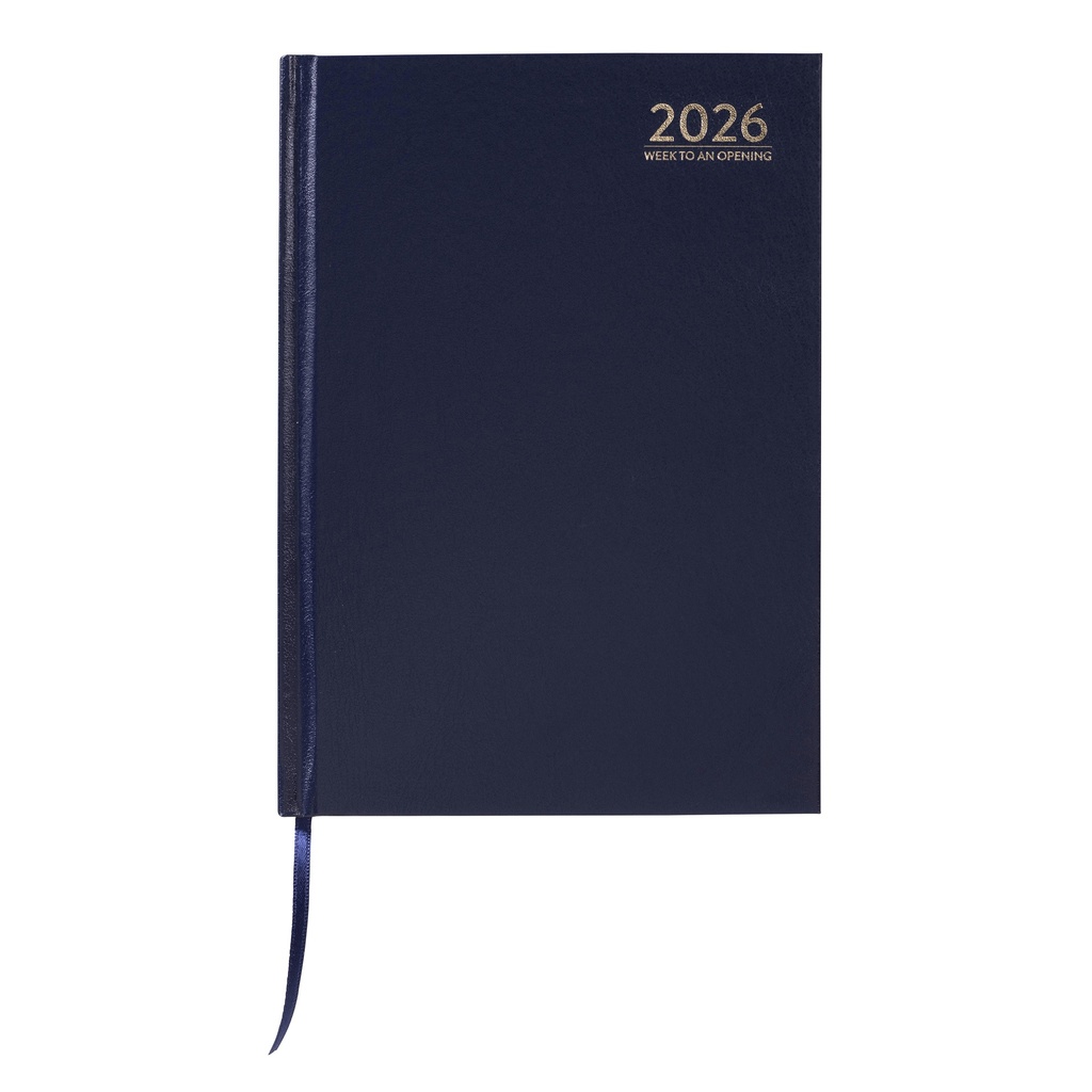 2026 Diary A5 Week-To-View (WTV) Case Bound Blue - Cumberland  