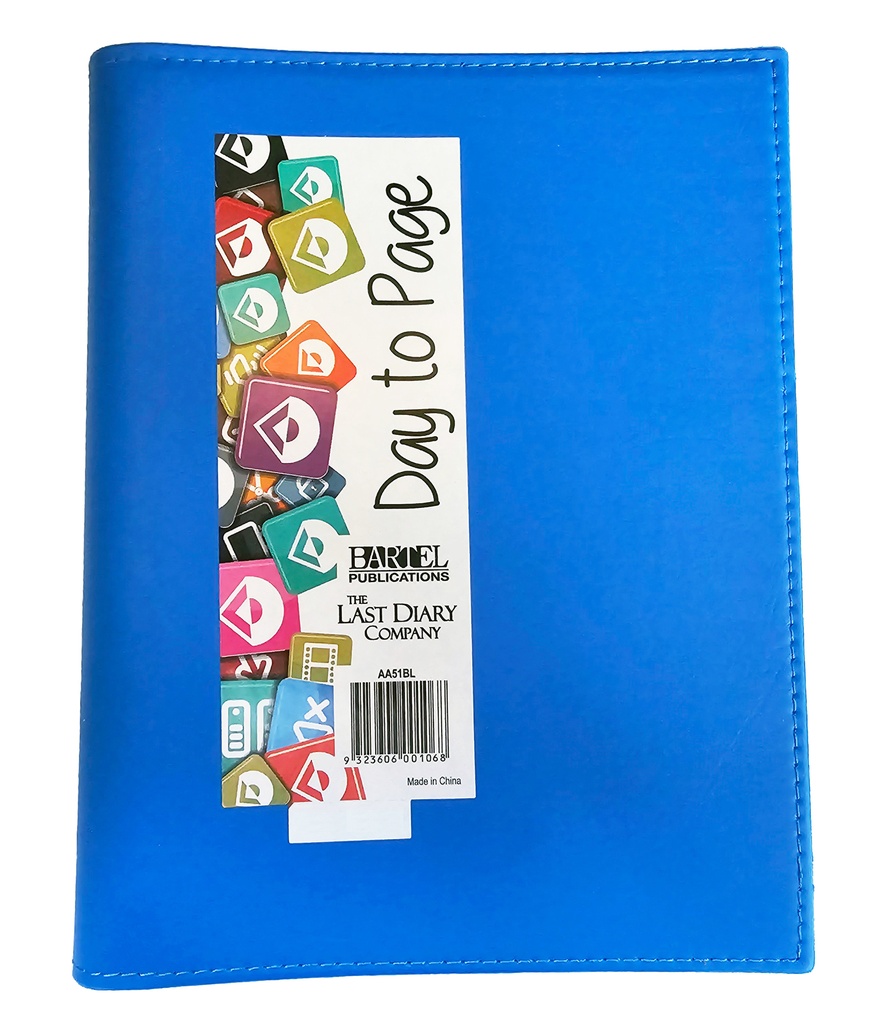 2026 Diary A5 Day-To-A-Page (DTP) Ainsley Wiro Blue - The Last Diary Company