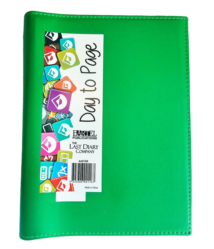 2026 Diary A5 Day-To-A-Page (DTP) Ainsley Wiro Green - The Last Diary Company
