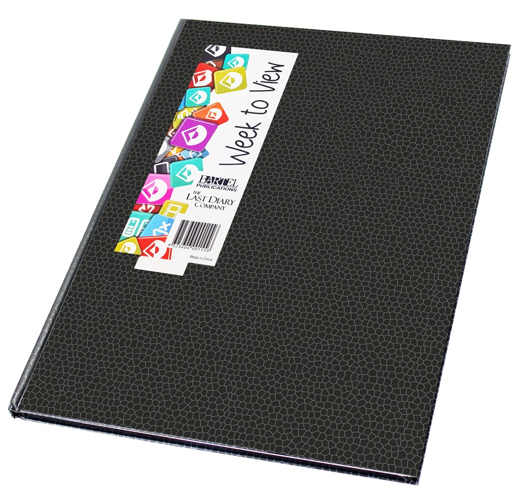 2026 Diary A4 Week-To-View (WTV) Everyday Bound Black - The Last Diary Company