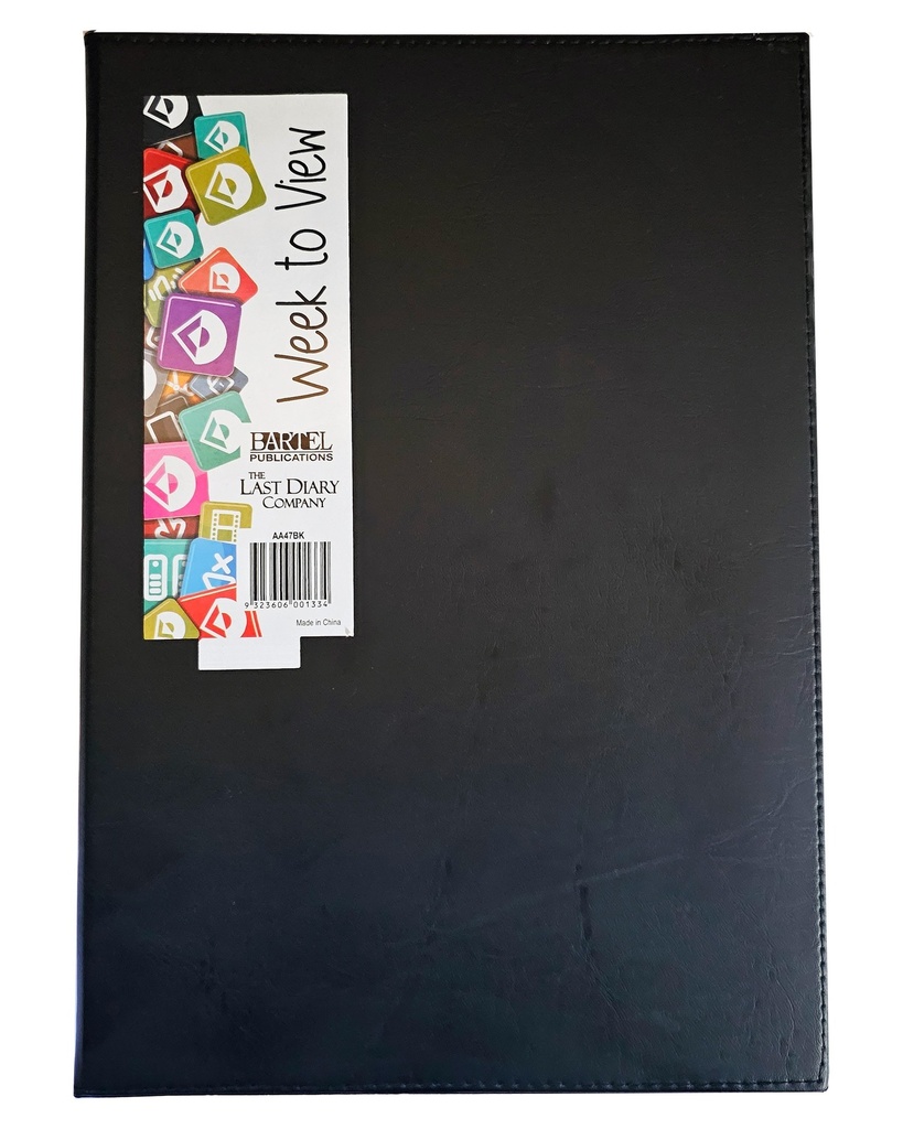 2026 Diary A4 Week-To-View (WTV) Ainsley Wiro Black - The Last Diary Company