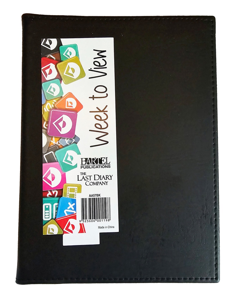 2026 Diary A5 Week-To-View (WTV) Ainsley Wiro Black - The Last Diary Company
