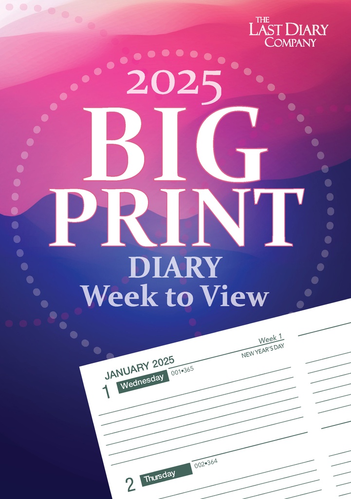 2026 Diary A5 Week-To-View (WTV) Big Print Case Bound - The Last Diary Company