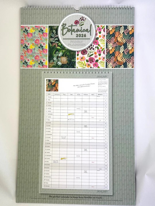 2026 Family Planner Botanical - Ozcorp